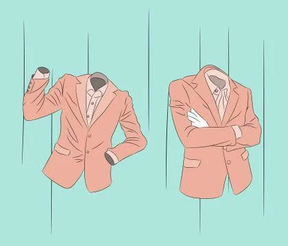 Vector illustration of clothes, color drawing, vector Stock Illustration