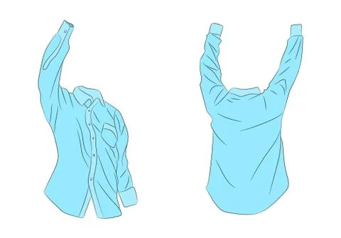 Vector illustration of clothes, color drawing, vector Stock Illustration