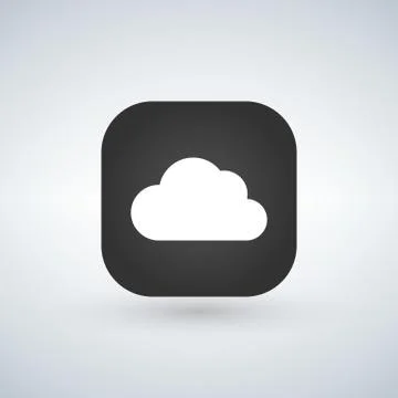 Vector illustration of cloud app icon. Stock Illustration