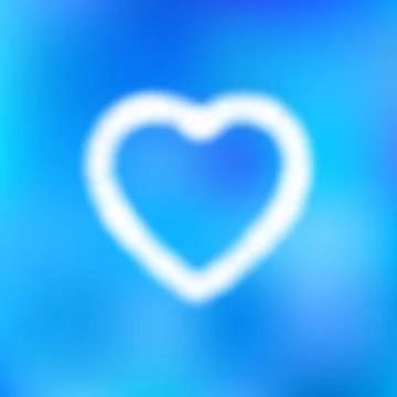 Vector illustration of cloud in the form of heart Stock Illustration