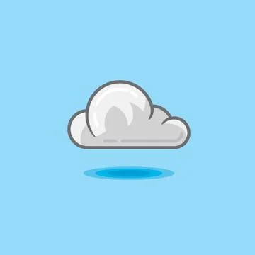 Vector illustration cloud in sky on a light blue background Stock Illustration