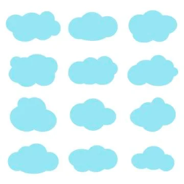 Vector illustration of clouds collection Stock Illustration