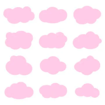 Vector illustration of clouds collection Stock Illustration