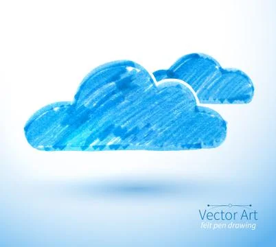 Vector illustration of clouds Stock Illustration