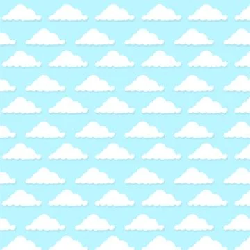 Vector Illustration Of Clouds Pattern 스톡 일러스트