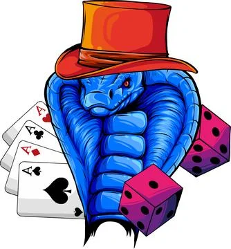 Vector illustration of cobra snake head with hat Stock-Illustration
