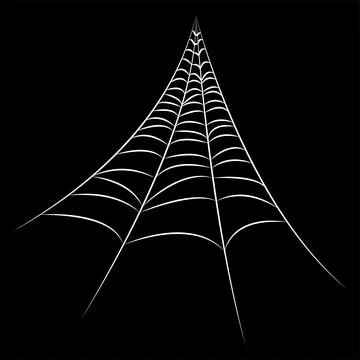 Vector illustration of cobweb in line art style Stock Illustration
