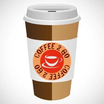 Vector Illustration Coffee 2 go Illustrazione stock