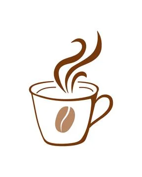 Vector illustration of coffee cup with steam Stock Illustration