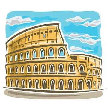 Vector illustration of Coliseum Stock Illustration