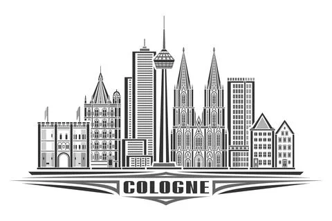 Vector illustration of Cologne Stock Illustration
