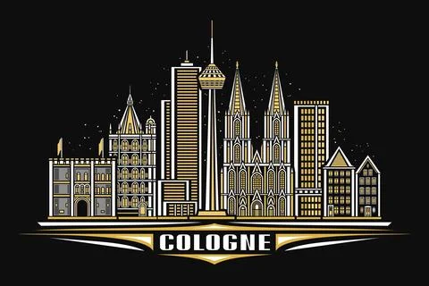 Vector illustration of Cologne Stock Illustration