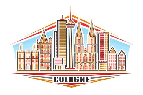 Vector illustration of Cologne 库存插图