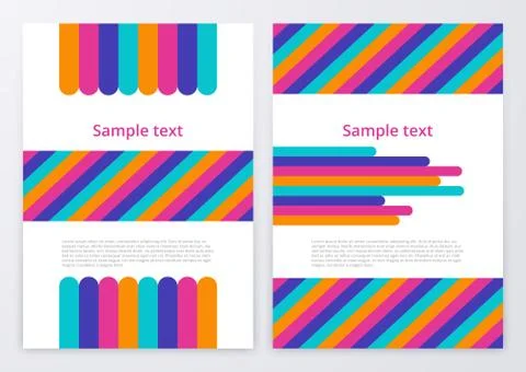 Vector illustration of color brochures Stock Illustration