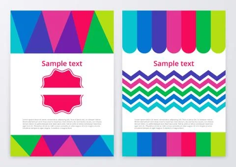 Vector illustration of color brochures Stock Illustration