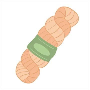 Vector illustration colored in doodle style. Yarn for knitting Illustrazione stock