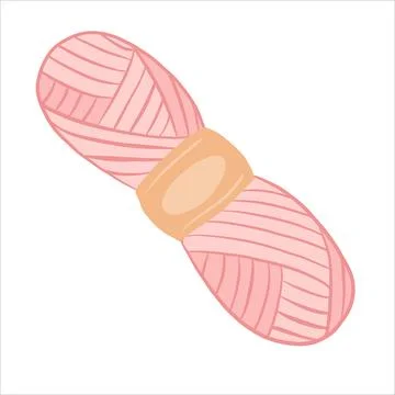 Vector illustration colored in doodle style. Yarn for knitting Illustrazione stock