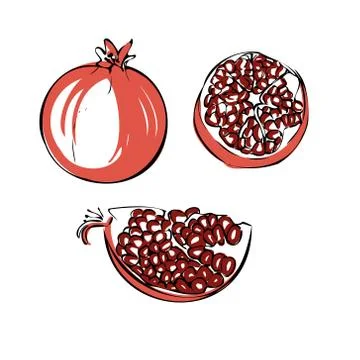 Vector illustration of a colored garnet on a white isolated background. Shop Stock Illustration