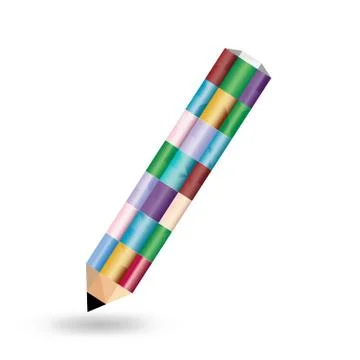 Vector illustration - colored pencil Stock Illustration