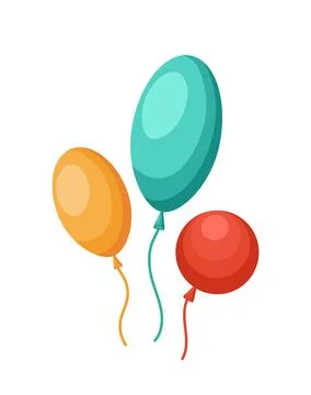 Vector illustration of colorful balloons, capturing a festive and cheerful Stock Illustration