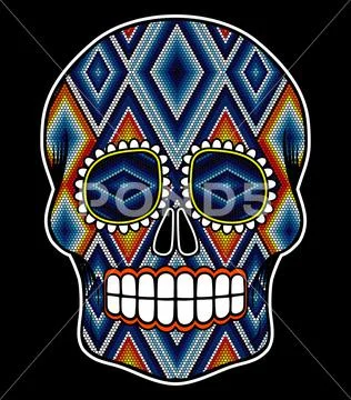 Beaded on sale skull art