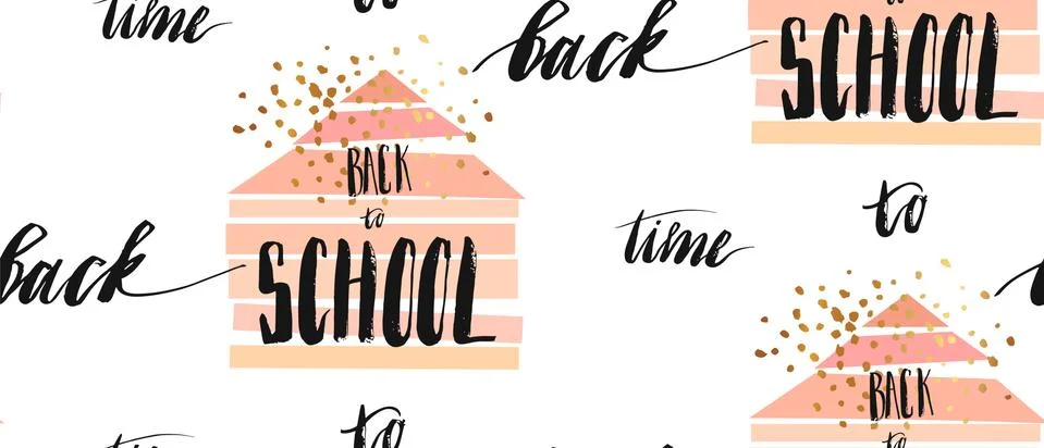 Vector illustration of colorful time to back to school Stock Illustration