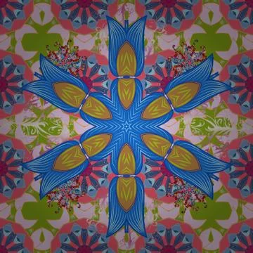 Vector illustration. Colour Spring Theme seamless pattern Background. Seamless p Stock Illustration