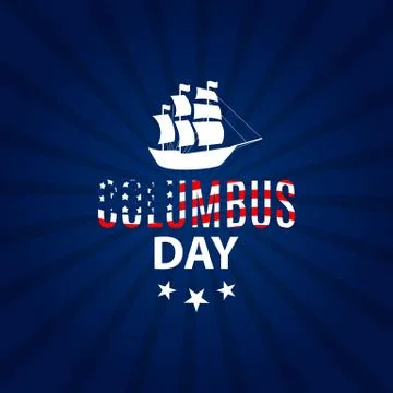 Vector Illustration of Columbus Day Stock Illustration