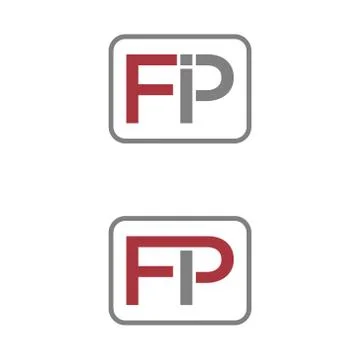 Vector illustration combination initial letter f i and p icon logo modern des Stock Illustration
