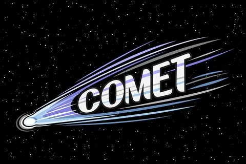 Vector illustration of Comet Stock Illustration