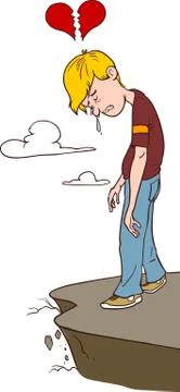 Vector illustration of a commit suicide Stock Illustration