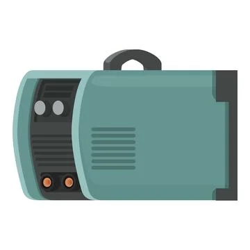 Vector illustration of a compact, modern portable electric generator isolated on Stock Illustration