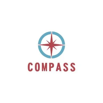 Vector illustration compass icon flat design Stock Illustration