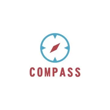 Vector illustration compass icon flat design Stock Illustration
