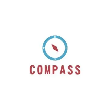 Vector illustration compass icon flat design Stock Illustration