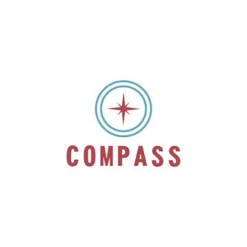 Vector illustration compass icon flat design Stock Illustration