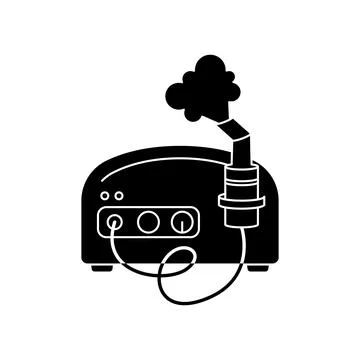 Vector illustration of a compressor nebulizer. A medical device for the treat 스톡 일러스트