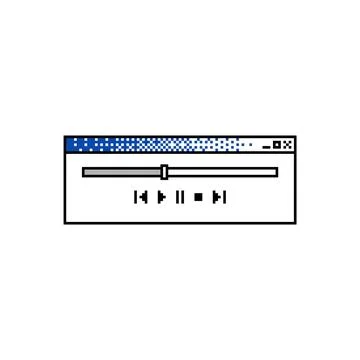 Vector illustration of computer browser pixel message box, y2k. Illustrazione stock