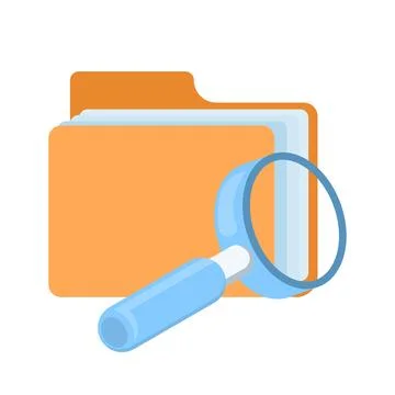 Vector illustration of computer document folder Stock Illustration