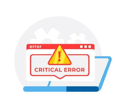 Vector illustration of a computer error message, depicting a critical alert with Stock-Illustration