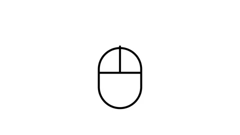 Vector illustration of a computer mouse icon, featuring a simple design wit.. 스톡 동영상 333906233