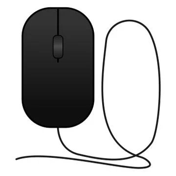 Vector illustration of computer mouse with usb. Illustrazione stock