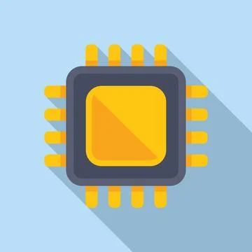 Vector illustration of computer processor chip イラスト素材