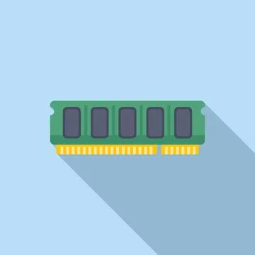 Vector illustration of computer ram memory stick Stock Illustration