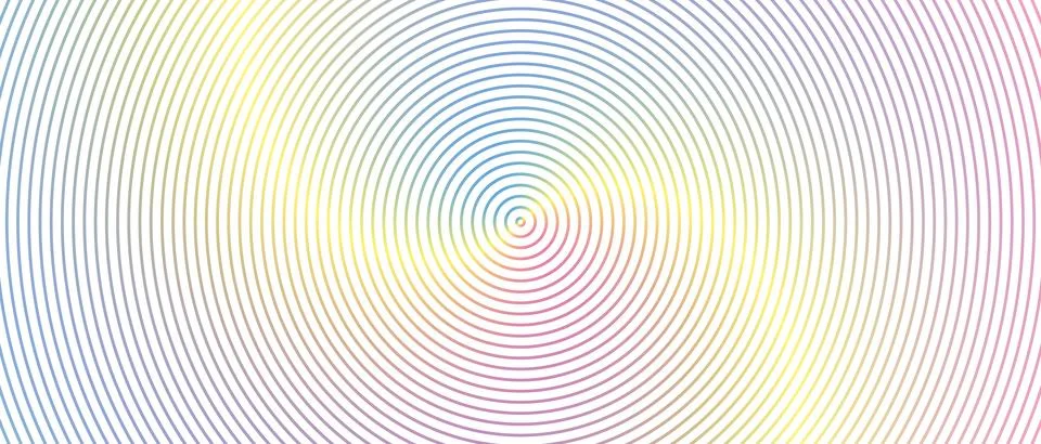 Vector illustration of concentric circles pattern background with subtle gr.. Stock Illustration