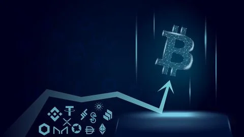 Vector illustration of a concept of the advantage of Bitcoin over altcoins Stock Illustration