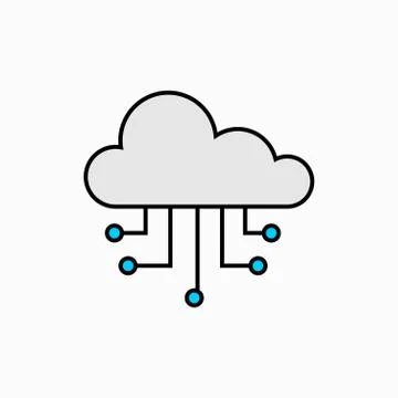 Vector illustration concept of cloud Stock Illustration
