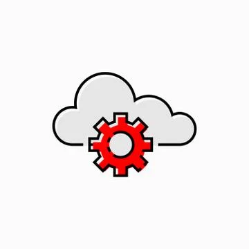 Vector illustration concept of cloud Stock Illustration
