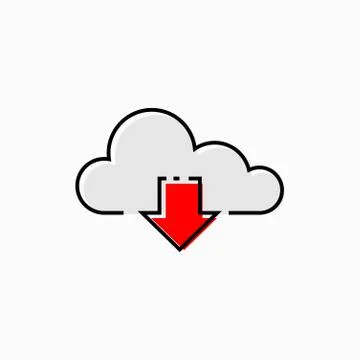 Vector illustration concept of cloud Illustrazione stock