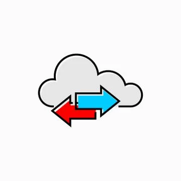Vector illustration concept of cloud Stock Illustration
